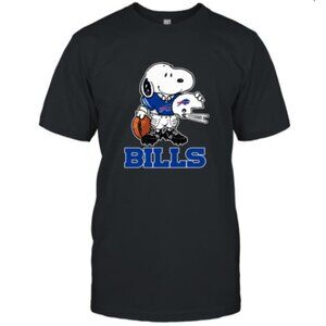 Snoopy Buffalo Bills Player T-Shirt Football Cartoon Graphic Fan Gift Unisex 79